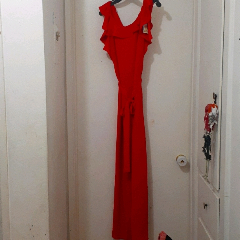 Womens red jumpsuit